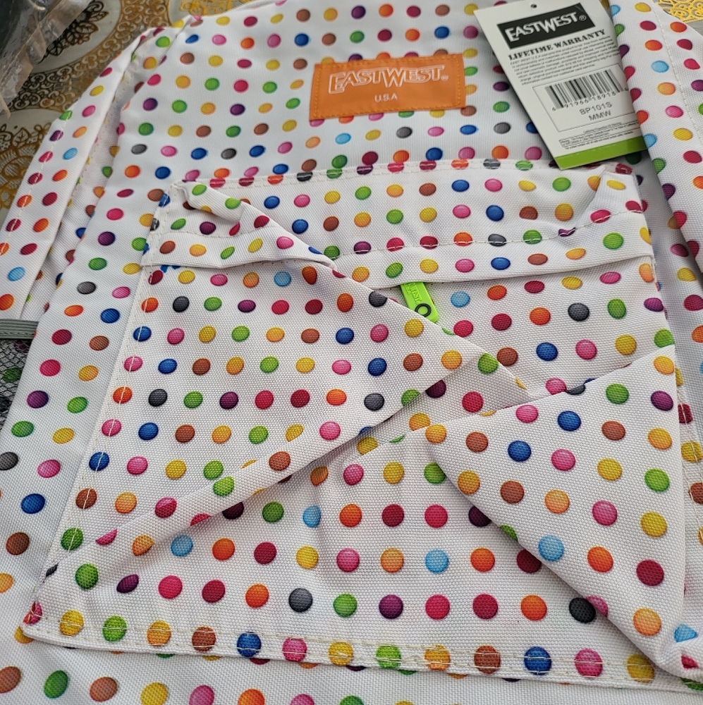 EAST WEST Cushioned Lightweight Round Zip Book Bag Backpack School Travel